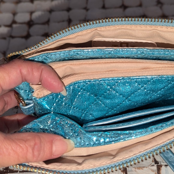 Caroline Hill  Aqua blue Clutch body bag - Picture 5 of 12